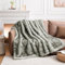 HOMFINE Luxuriöse Kunstfelldecke Felldecke Kunstfell - Kuscheldecke Flauschig Fellimitat Decke, Faux fur Blanket, Kuscheldecke Fell Flauschig für Couch Bett Tagesdecke, 150x200cm, Weiß