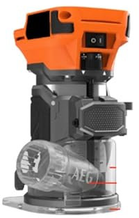 AEG - Affleureuse 18V BRUSHLESS, 15000 à 30000 tr/min, course de fraisage 36 mm, diamètre des pinces de serrage 6 mm (sans batterie) - BOF18BL3-0