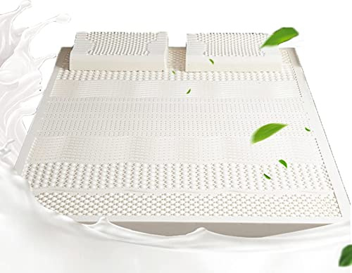 WKXTECZT 100% Natur-Latex Matratze,Kompression Und Keine Verformung, Wabenporenbelüftung, Weich Und Bequem,Naturkautschuk Matratze,4in,80x200cm(31x79in)