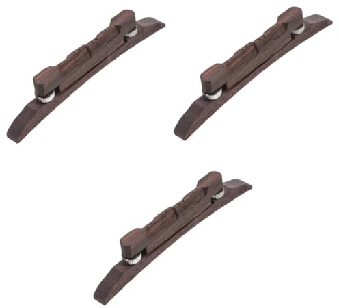 VICASKY 3pcs Mandolin Bridge for Musical Instrument Parts Rosewood Mandolin Bridge Setup
