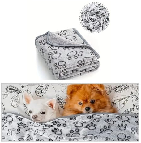 MYPETSTOCK® Coperta in Flanella Morbida e Calda per Animali Domestici, Taglia Piccola - 60x40 cm, Ideale per Cani e Gatti, Lavabile, Adatta a Tutte le Stagioni, Taglia S
