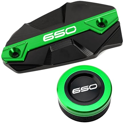 ZESIDIMO Per Z650 Ninja650 Tappo Serbatoio Liquido Freno Coperchio,Verde | NINJA 650 Z 650 2017-2024 2025 2026 Versys650 Accessori Moto Anteriore Posteriore Copertura
