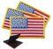 Bandiera Americana Toppe per Zaino - 3 Patch USA per Tessuti - Toppa Ricamata America Militare Biker Montagna