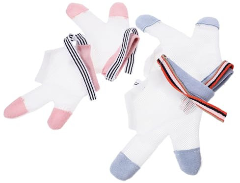 TOYANDONA 2 Paar ringbeißende handschuhe Daumenlutschschutzhandschuh Behandlung zum Fingerlutschen Handschuhe gegen Fingerlutschen Neugeborenen Handschuhe gegen Fingerbeißen Saugstopper