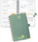 POPRUN Taschenkalender 2025 2026 Klein Ringbuch mit Hardcover, ca. A6 (16 x 10,5 cm) - Kalender 2025 2026 Klein (Aug.2025-Dez.2026) - Wochenplaner mit Vergoldete Schutzecken - Mitternachtsgrün