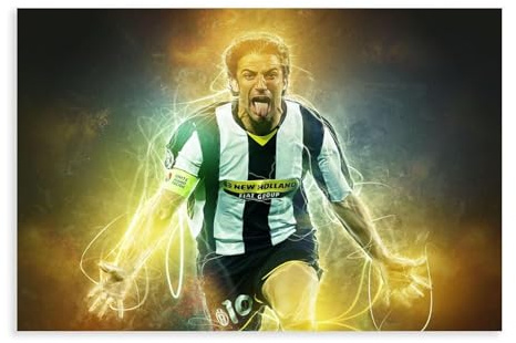 ocvdfss Alessandro Del Piero Leinwand-Poster, Wandkunst, Dekordruck, Bild Gemälde für Wohnzimmer, Schlafzimmer, Dekoration, 30 x 45 cm