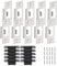 10 Sets Stainless Steel Door Strike Plate with Dust Box & Matching Screws, Heavy Duty Security Door Reinforcement Kit, Deadbolt Cover Plate for Wooden Doors/Sheds/Garages