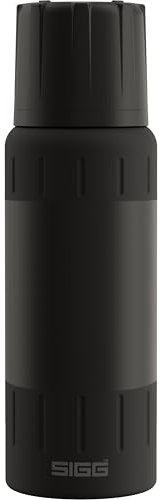 SIGG – Stainless Steel Insulated Water Bottle – Thermos Bottle Alpine Star Black, with Cup – 15hr Hot, 56hr Cold – Compact & Robust – Leakproof – BPA-Free – Outdoor, Camping & Hiking – 0.5L