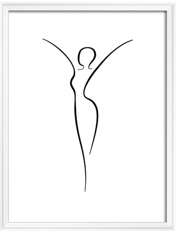walther design Bilderrahmen Silhouette Holzrahmen, 40x50 cm, Weiss, NW050W