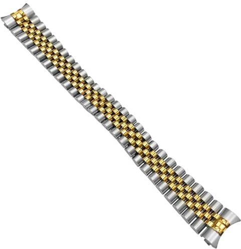 Jubilee Edelstahl-Uhrenarmband, Ersatz für Rolex Datejust 16233, 16220, 14270, 16200, 16234, fünfteilige Glieder, versteckter Verschluss, 20 mm Armband