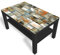 DekoGlas Beistelltisch Couchtisch 'Keramische Fliesen' Sofatisch mit Motiv Glasplatte Kaffee-Tisch, 90x55x45 cm Schwarz