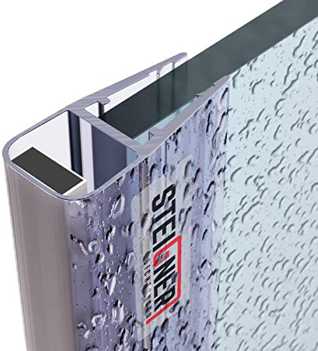 STEIGNER Guarnizione doccia, 190cm, per spessore vetro 6/7/ 8mm, guarnizione magnetica, UKM02, 1 pz.