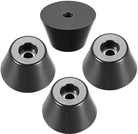 sourcing map Rubber Feet Buffers Pads D50x32xH30mm Black 4pcs