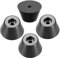 sourcing map Rubber Feet Buffers Pads D50x32xH30mm Black 4pcs