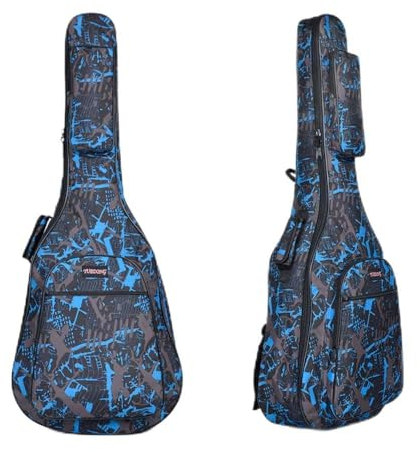 ele ELEOPTION Gitarrentasche 40‘‘/41‘‘ Dichte Oxford Nylon Gig Bag Gepolsterte Gitarrentasche für Konzertgitarre Akustik- und Klassikgitarre Wasserdicht Stoßfest (Balu)