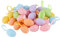 VBS 42er-Pack Oster-Eier zum Aufhängen bunt kunststoff mit Bändchen Pastellfarben 6cm Dekoeier Ostern Frühling Ei