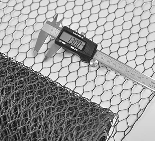 Zaun-Nagel Maschendrahtzaun Kaninchendraht anthrazit Hasendraht Sechseckgeflecht Hühnerzaun Maschenweite Höhe Länge wählbar (13 x 1000 mm, 25m) DD