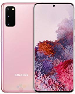 Samsung Galaxy S20 Smartphone 4G ohne Vertag 128 GB interner Speicher, 8 GB RAM, Hybrid SIM, Android 10 to 13 - Deutsche Version (Pink), (SM-G980)