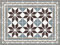 Tischset | Platzset abwaschbar - Blumen Mosaik - aus erstklassigem Vinyl (Kunststoff) - 4 Stück - Eine besondere Tischdekoration mit toller Wirkung - Tischunterlage - Tischmatte - Made in Germany