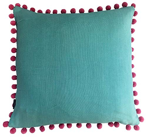 Paoletti Riva Home Mardi Gras Kissen mit Federfüllung, 50 x 50 cm, Aqua