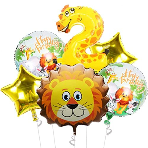 DIWULI Decoration Anniversaire Jungle 2 Ans - Ballon Lion