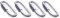 FSSTUD 4 PCS Stainless Steel Quick Links D Shape Carabiner Locking Clip Ring Chain Connector M4