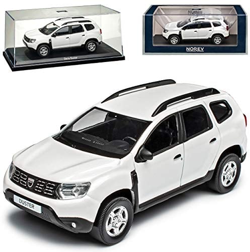 Dacia Duster II Weiss SUV 2. Generation Ab 2018 1/43 Norev Modell Auto mit individiuellem Wunschkennzeichen