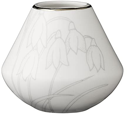 Lene Bjerre Vase Sasefine, weiß grau, Porzellan