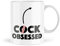 Funny Mugs MBH1725 Tasse, C*ck Obsessed Arrow, für ihn, sie freches Geschenk, Büro, Arbeit, Banter, Ehemann, Ehefrau, Freundin, Bestie, Witz