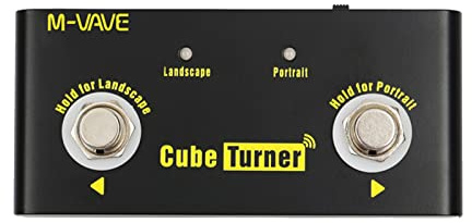 Btuty Cube Turner Wireless Page Turner Pedal Rechargeable Music Sheet Turner Supports Looper Connection Compatible with Android iOS Smartphones Tablets