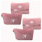 BlueHills 2 Stück Reisedecke Kissen in Mini Soft Case Premium Plüsch Flugzeug Decke Weiche Tasche Kompakt Pack mit Gepäckgürtel und Rucksackclip - Rosa M22