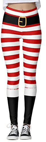 Generic Leggings Damen Weihnachten Ugly Weihnachten Digitaldruck Push Up Sporthose Scrunch Sports Leggings Yogahosen Sportleggins Damen Lang Yoga Hose Scrunch Booty Gym Laufhose (Red, M)