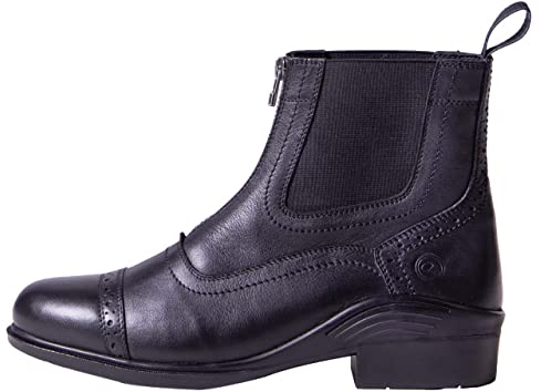 QHP Leder Thermo Reitstiefeletten Jodhpur Stiefeletten Calgary Adult Kunstfellfutter (schwarz, eu_footwear_size_system, adult, numeric, medium, numeric_40)