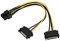 Akozon Single SATA Kabel, 15 Pin Single SATA Männlich Bis 8 Power Express Netzteil Adapter Kabel 0,2 M in der Lage, Video Weiblich PCI-E PCI (Dual-SATA 0,2 m)
