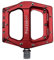 Pozzobon 9/16 CNC Aluminiumlegierung Plattform Fahrradpedale, MTB Mountainbike Pedale, Rennrad Trekking Anti-Rutschpedale Wasserdicht Anti-Staub Pedalen 326 (Rot)