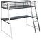 Vente-unique - Lit Mezzanine MALICIA - 90 x 190 cm - Bureau intégré - Noir et Blanc - pour Enfant