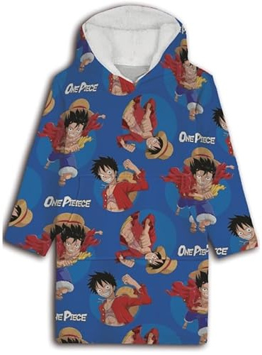 AyMax One Piece – Luffy – Sweatshirt Poncho – Kindergröße