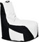 Momiralland Gaming Sitzsack - mit Lehne Sitzkissen - Beanbag - BodenKissen Sessel In- & Outdoor geeignet - Gaming mit PC Xbox & Playstation (Schwarz - Weiß, Sitzsack)