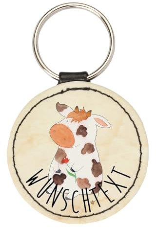 Mr. & Mrs. Panda Personalisierter Schlüsselanhänger Kuh - Personalisierte Geschenke, Mit Text, Bauernhof, Kühe, Partner Personalisiert, Koordinaten, Individuell, Motivtion, Milch, Hof