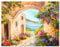 wandmotiv24 Leinwandbild Malerei, Gasse, mediterran Querformat M0610