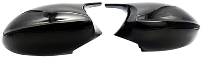 Auto Spiegelkappen Auto-Seiten-Rückspiegel-Abdeckungen Für B&MW 1er E81 E82 E88 2007 2008 2009 (Farbe : Schwarz)
