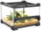 NEPTONION Mini-Reptilien-Glas-Terrarium, 20 x 20 x 14.5 cm, robuster Reptilien-Lebensraum mit hitzebeständigem Rahmen aus Aluminiumlegierung, Einzelschwingtüren, kein Stau durch Sand und Anderen
