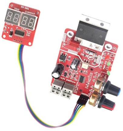 1Pcs Spot Welder Machine Time Control Board Current Digital Display DIY Controller Board 100A NY-D01 Spot Welding Equipment Transformer Control Board Spot Welder, Type 2
