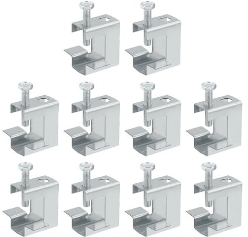 QUARKZMAN 10 Piezas de Abrazaderas en Forma de C, Abrazadera de Viga de Apertura de Mandíbula Ancha de 0.98, Abrazadera de Metal Tiger para Carpintería, Soldadura, Construcción