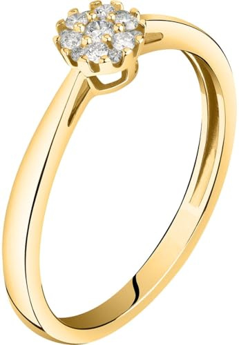 CHRIST Damen-Damenring 585er Gelbgold 1 Diamant
