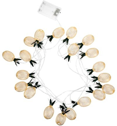 Homoyoyo 1 Saite Ananas-lichterketten Ananaslicht 20 Leds Ananasgirlande Leuchtet Auf Ananas-dekorationen Hängeleuchten Für Den Außenbereich Ananas Nachtlicht Ananas-partydekorationen Eisen
