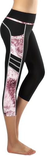 Buepeara Sport Leggings Damen Sporthose mit Taschen, High Waist Tights Laufhose Fitnesshose Für Sport & Alltag 69 M