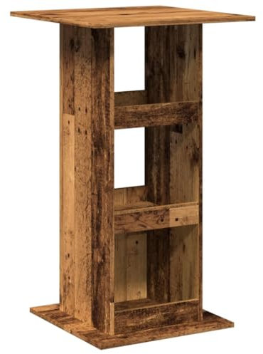 vidaXL Bartisch, Stehtisch mit Ablagen, Tresentisch Tisch für Küche Esszimmer, Küchentisch Loungetisch Bistrotisch, Altholz-Optik Holzwerkstoff