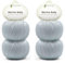 PASCUALI Merino Baby|Strickwolle aus 100% Schurwolle aus Merino, Merinowolle zum Stricken und Häkeln, SET: 4 Knäuel - 200 g, Farbe: Silber 300