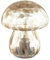 Baroni Home Lampe de Table en Verre à Piles, Lampe de Chevet et de Salon, Lampe de Bureau Design Moderne, 13x13x16 cm, Champignon Bronze